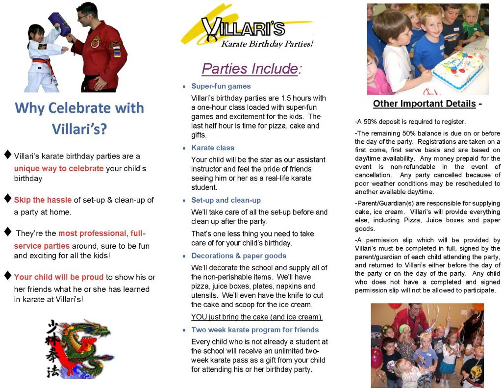 Karate Birthday Party Villari's Martial Arts Middletown RI p2