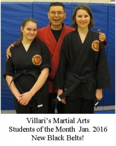Students of Month Jan 2016 Villaris Martial Arts Middletown RI