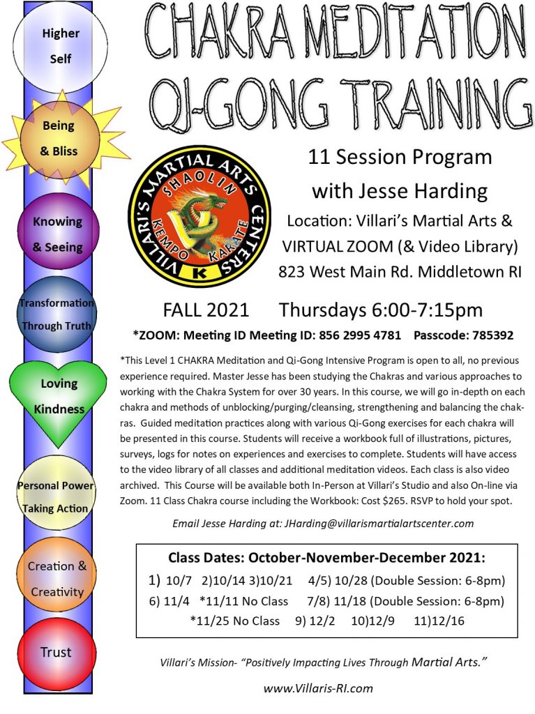 CHAKRA Meditation Training Promo Fall 2021 Jesse Harding villaris-ri.com