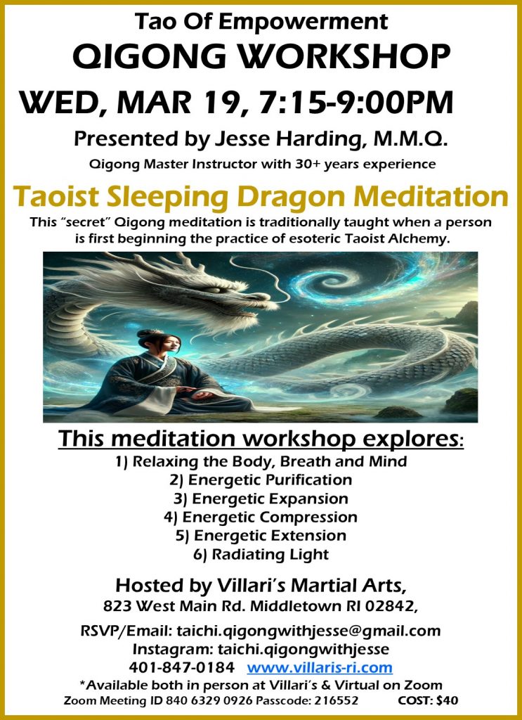 Sleeping Dragon Meditation WED Mar 19 2025 www.villaris-ri.com Jesse Harding