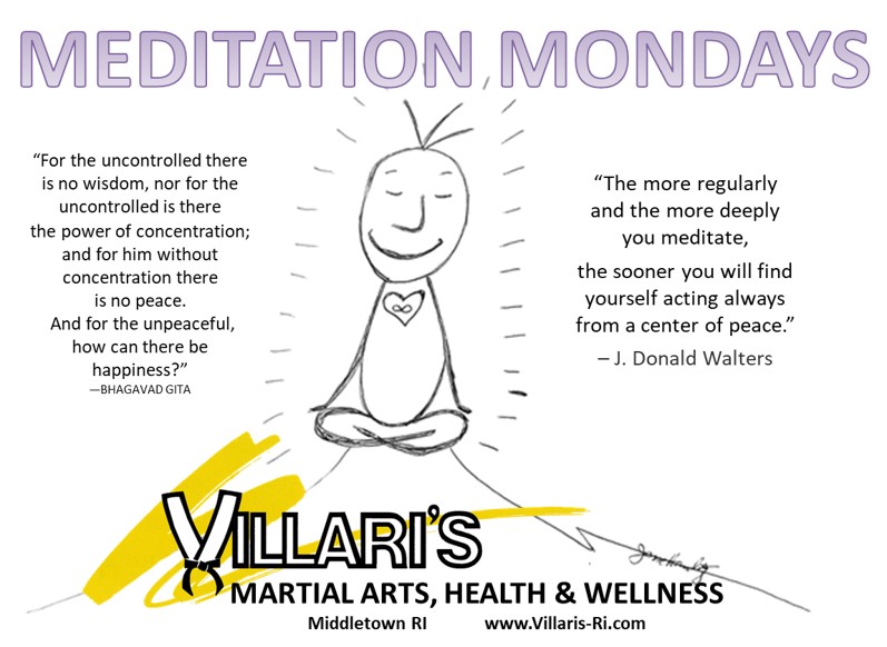 Meditation Mondays at Villaris Martial Arts www.villaris-ri.com